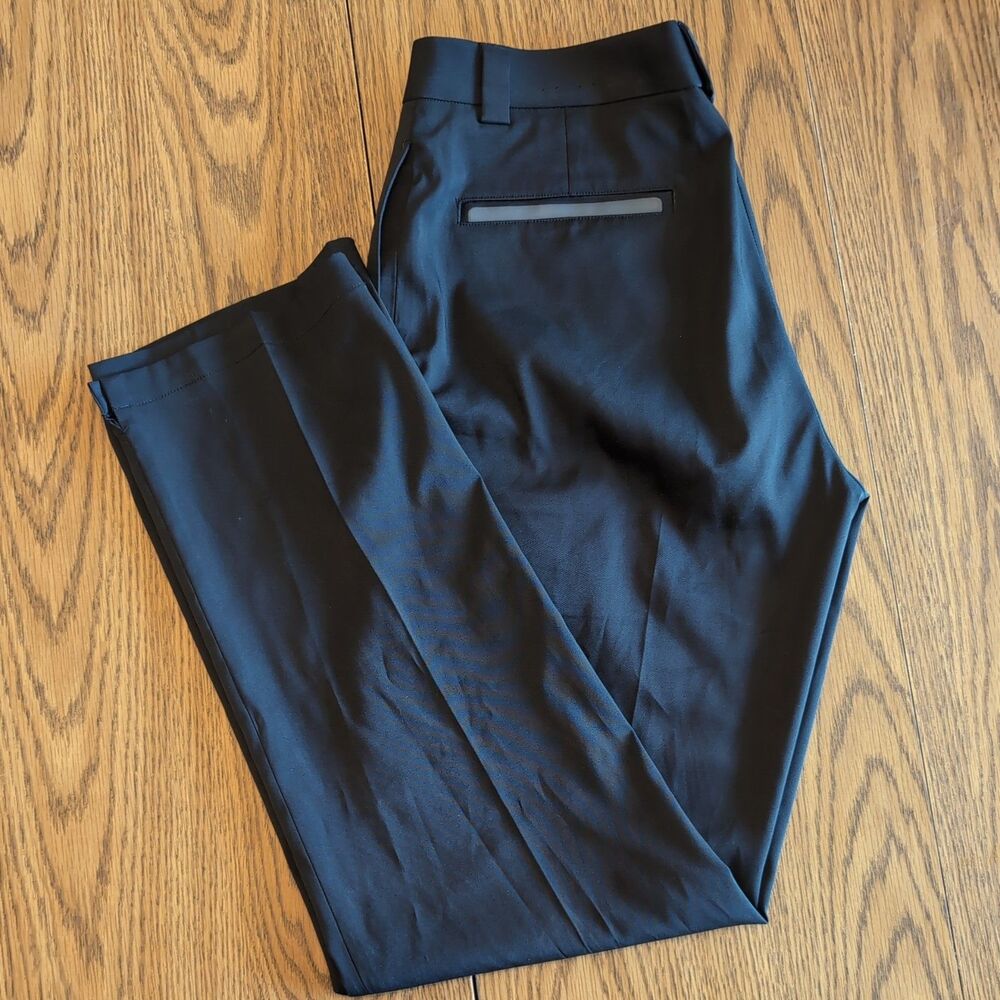 Slazenger Pants Mens 32x32 Golf Black Classic Flat Front Standard Pants